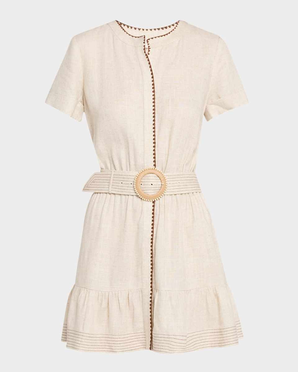 Beatriz Belted Mini Shirtdress